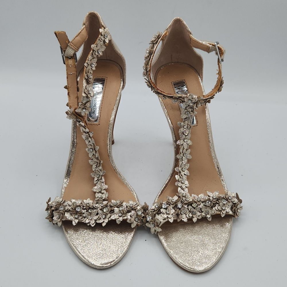 INC International Concepts Rosiee T-Strap Embellished Rhinestone Evening Heels